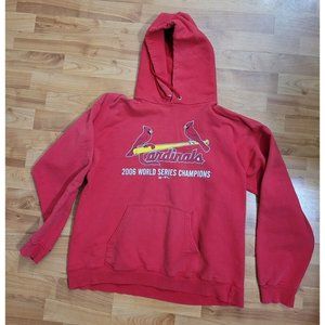 St Louis Cardinals 2006 World Series Champions Red Hoodie Adult Size Medium